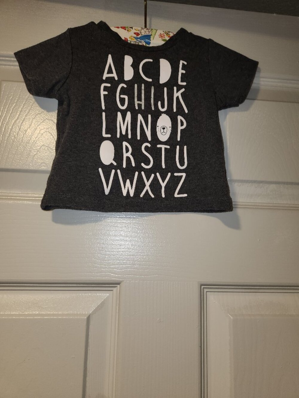 Emily and Oliver Baby Alphabet Shirt Gray Tee 3-6 Months Unisex
